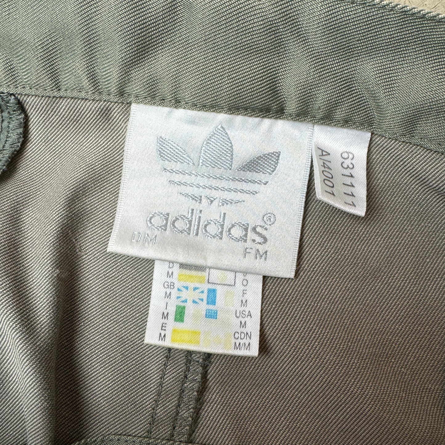 (L) Vintage Adidas Front Pocket Cargo Pants olivgrün