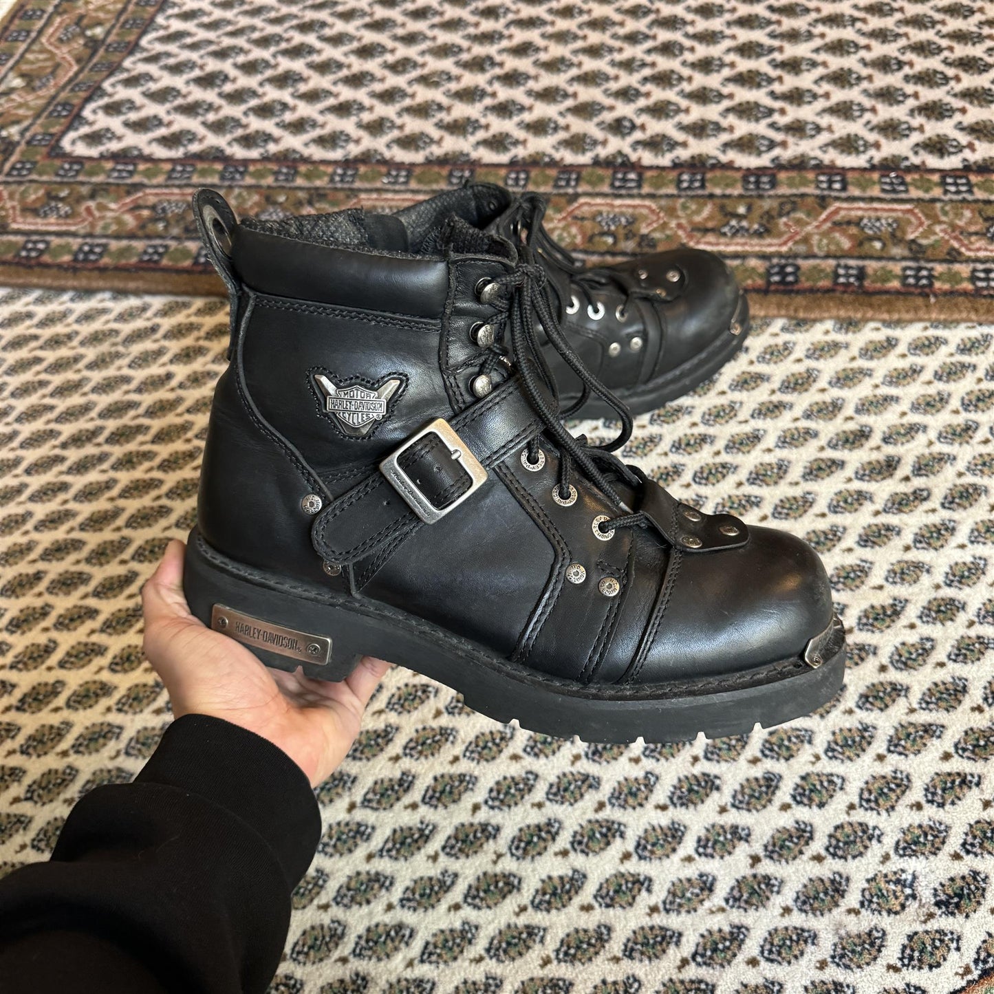 (44,5) RARE HARLEY DAVIDSON LEATHER BOOTS