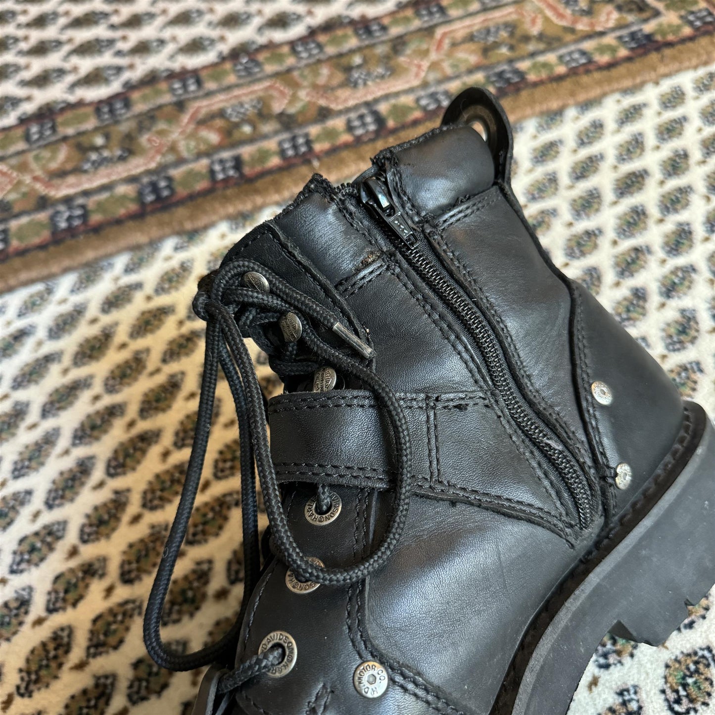 (44,5) RARE HARLEY DAVIDSON LEATHER BOOTS