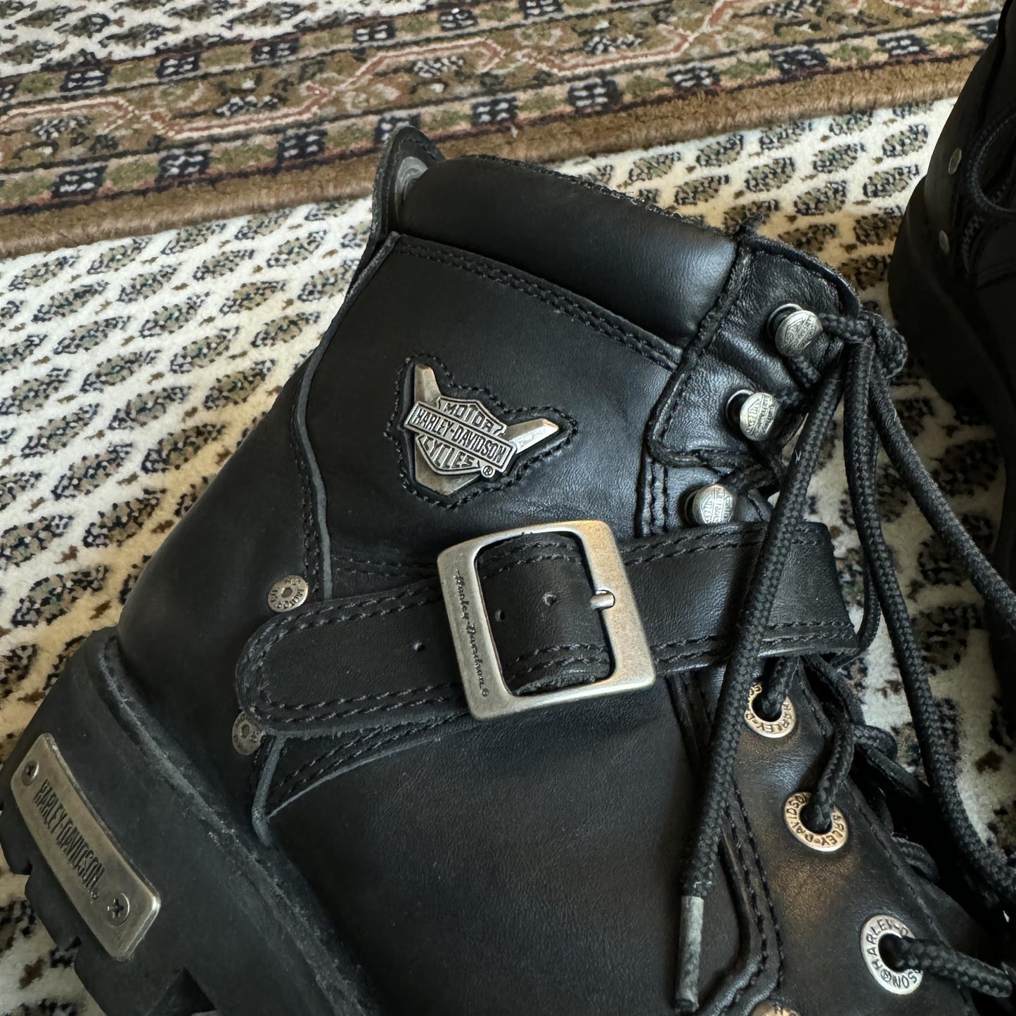 (44,5) RARE HARLEY DAVIDSON LEATHER BOOTS
