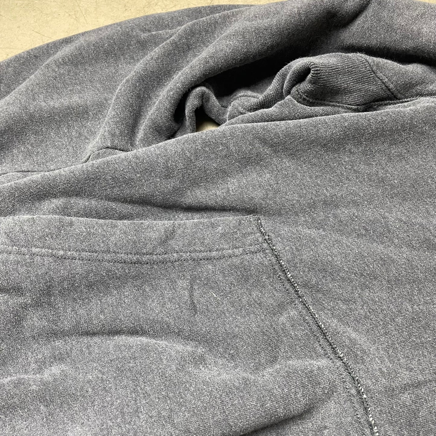 (M-L) Stone Island Patch Hoodie Grau