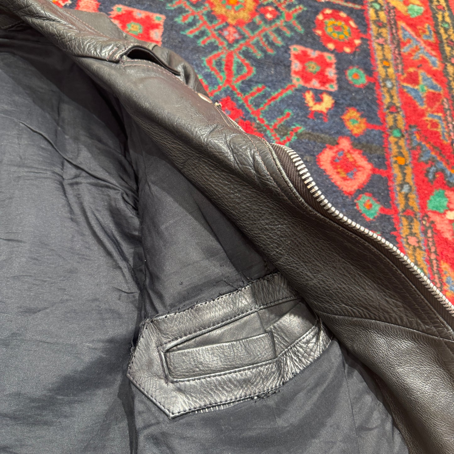 (M-L) BIKER LEDERJACKE