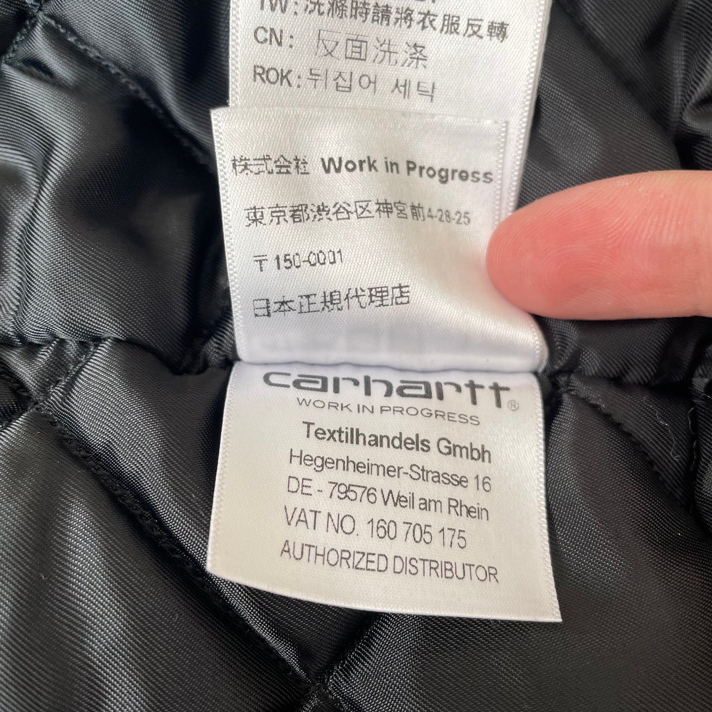 (L) Carhartt Padded Chore Jacket Workwear schwarz