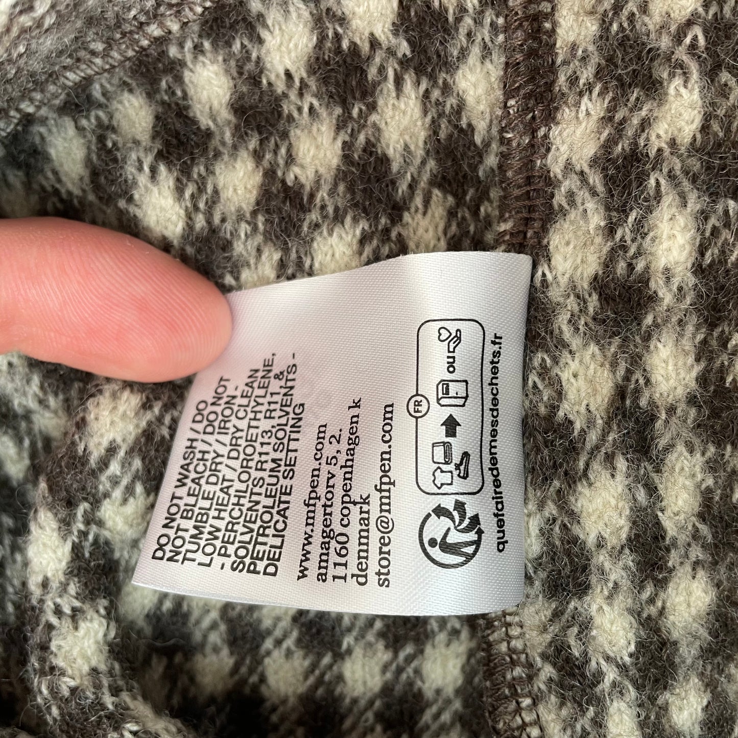 (M) MFPEN Strickjacke braun kariert