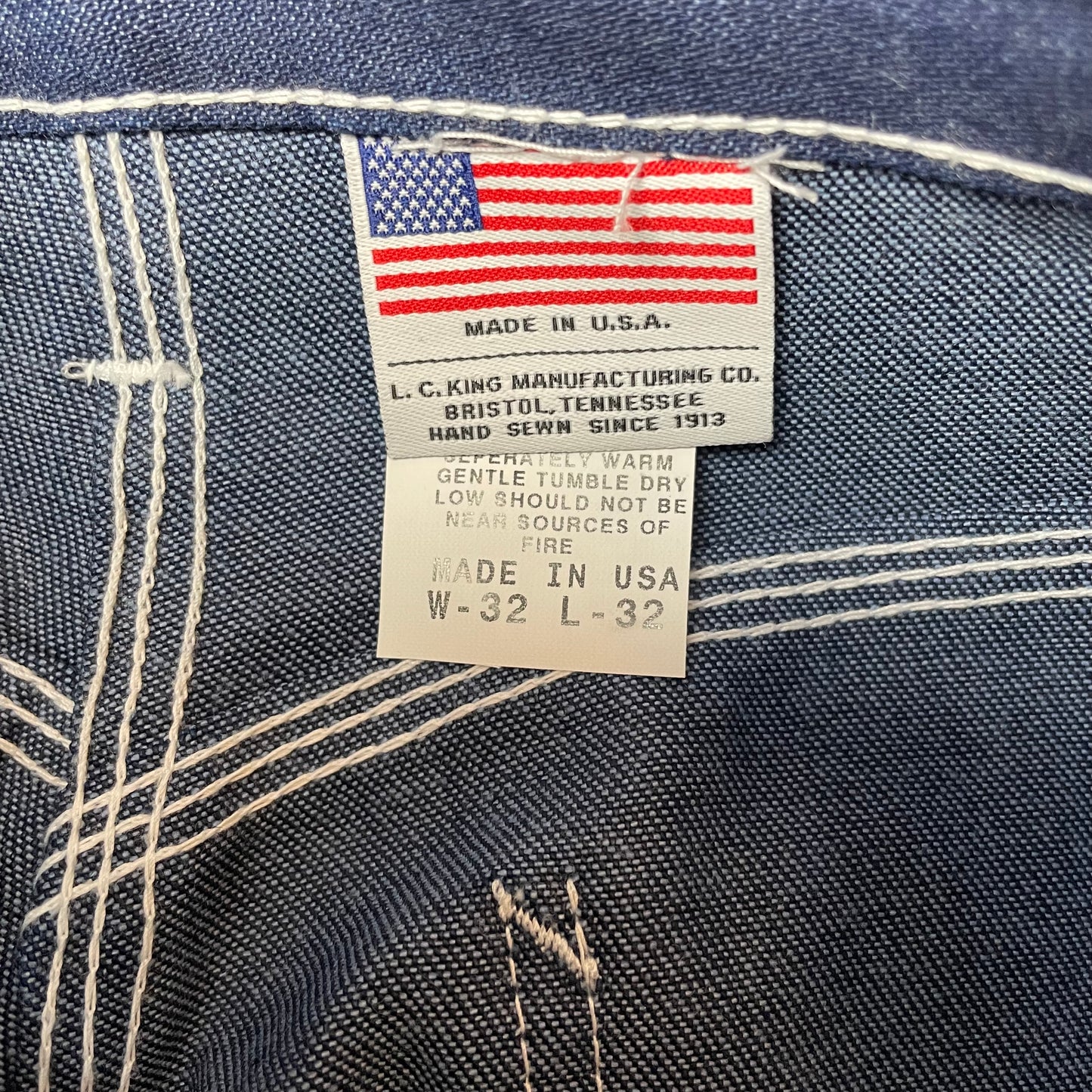 (L) Pointer Brand US Workwear Carpenter Denim Jeanshose Navy W32L32
