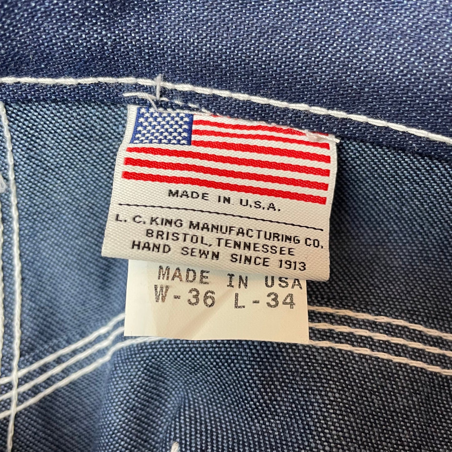 (XL) Pointer Brand US Workwear Carpenter Denim Jeanshose Navy W36L34