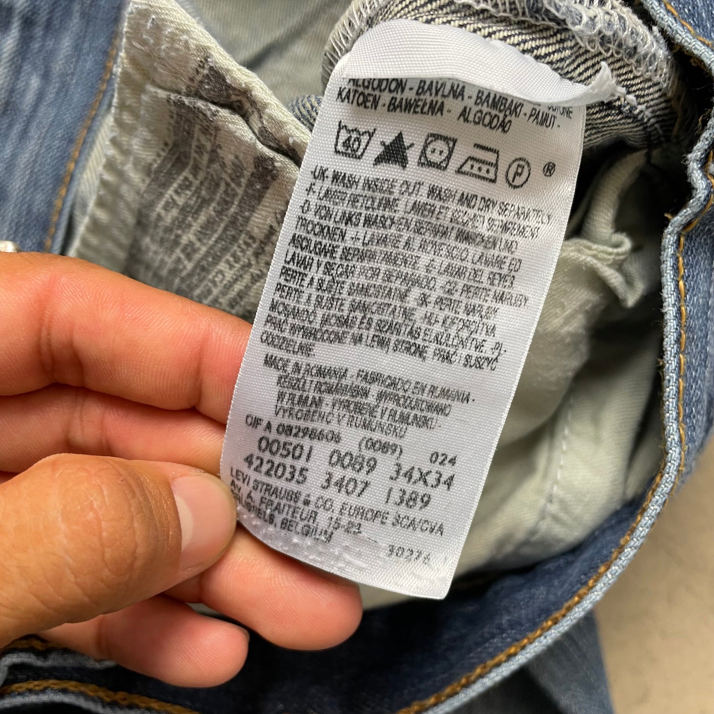 (L) Levi’s 501 Jeanshose blau W34L34