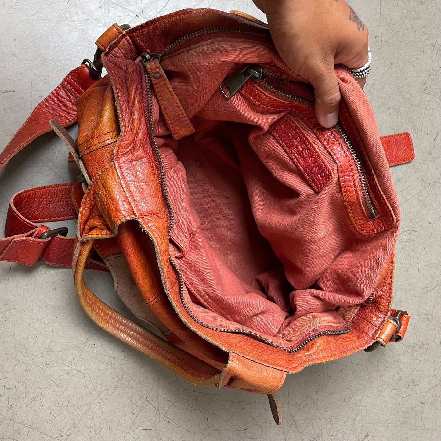 Liebeskind Berlin Leather Bag Ledertasche faded orange