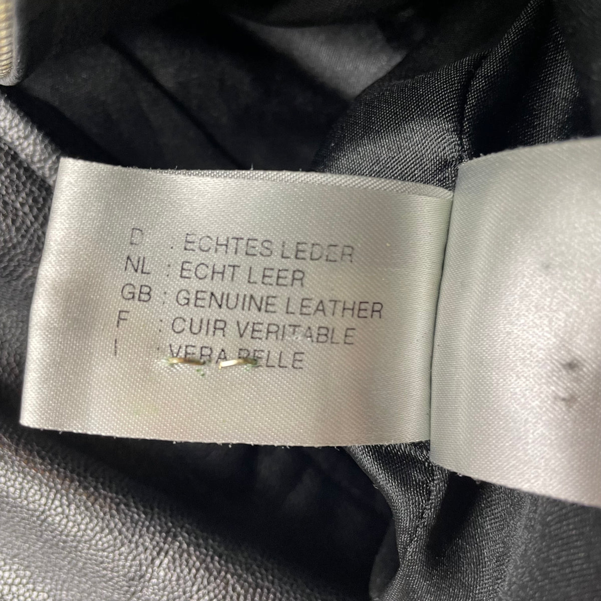 (S) Vintage Helline Lederjacke schwarz cropped