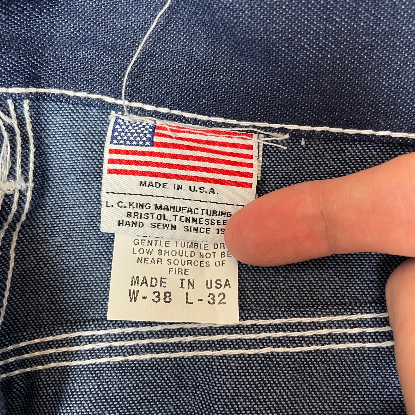 (XXL) Pointer Brand US Workwear Carpenter Denim Jeanshose Navy W38L32