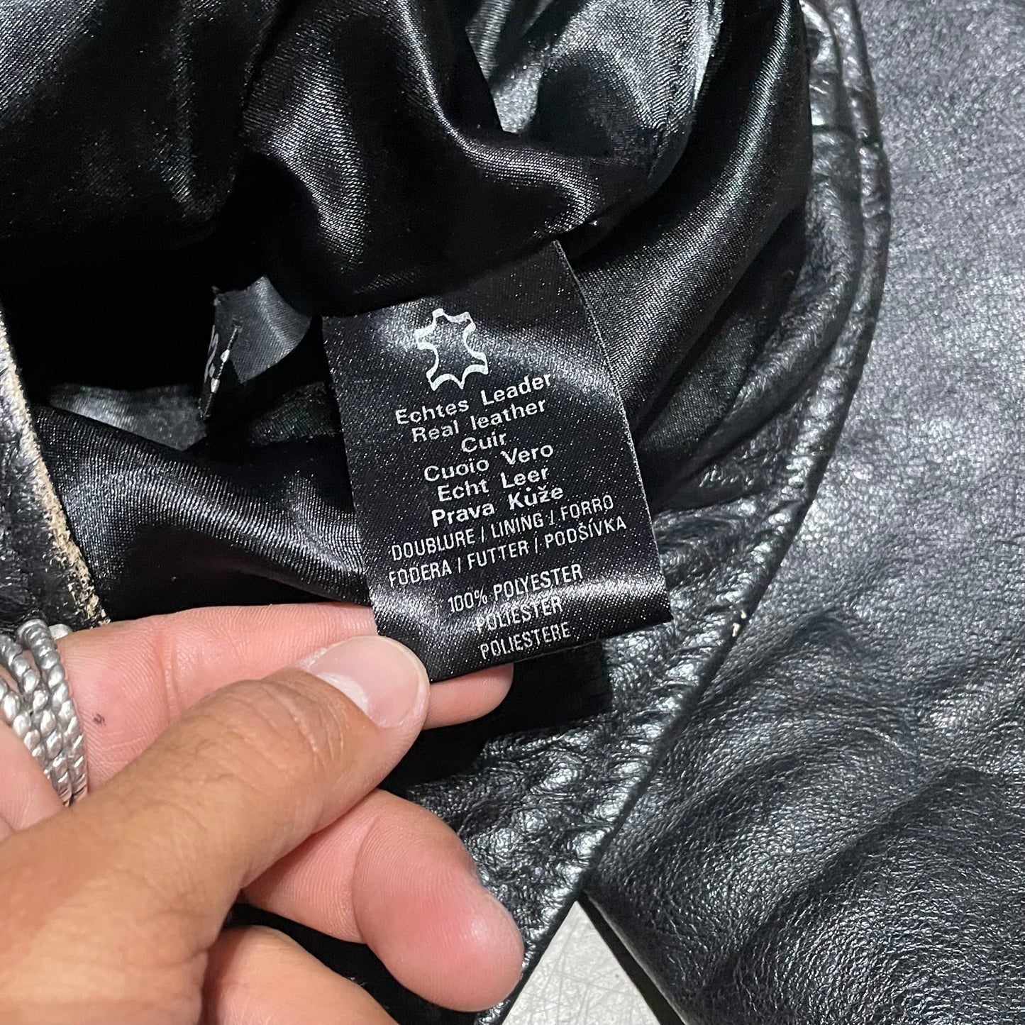 (L) Gipsy Lederjacke hüftlang schwarz