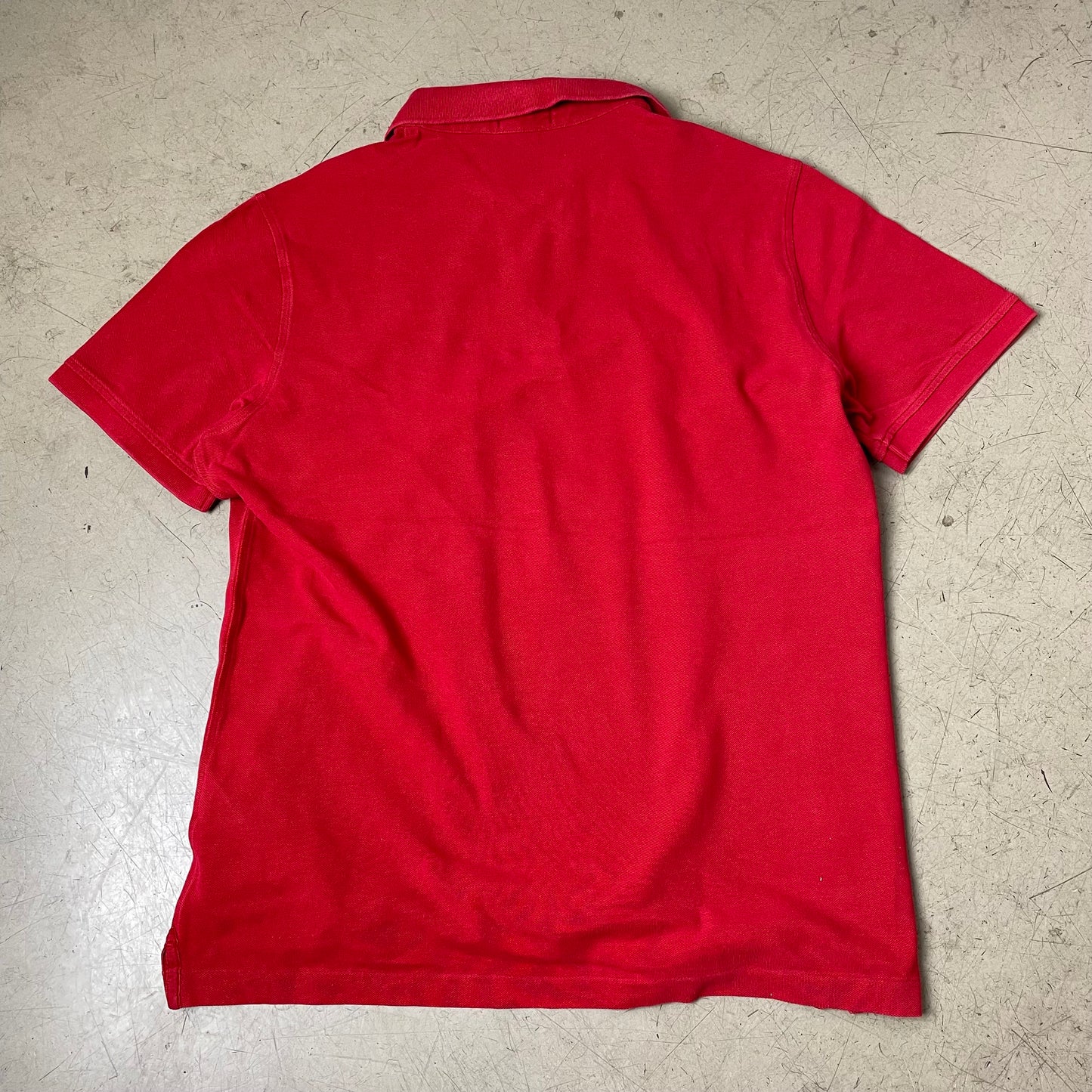 (XL) Burberry Polo Tshirt Rot Logo Stick