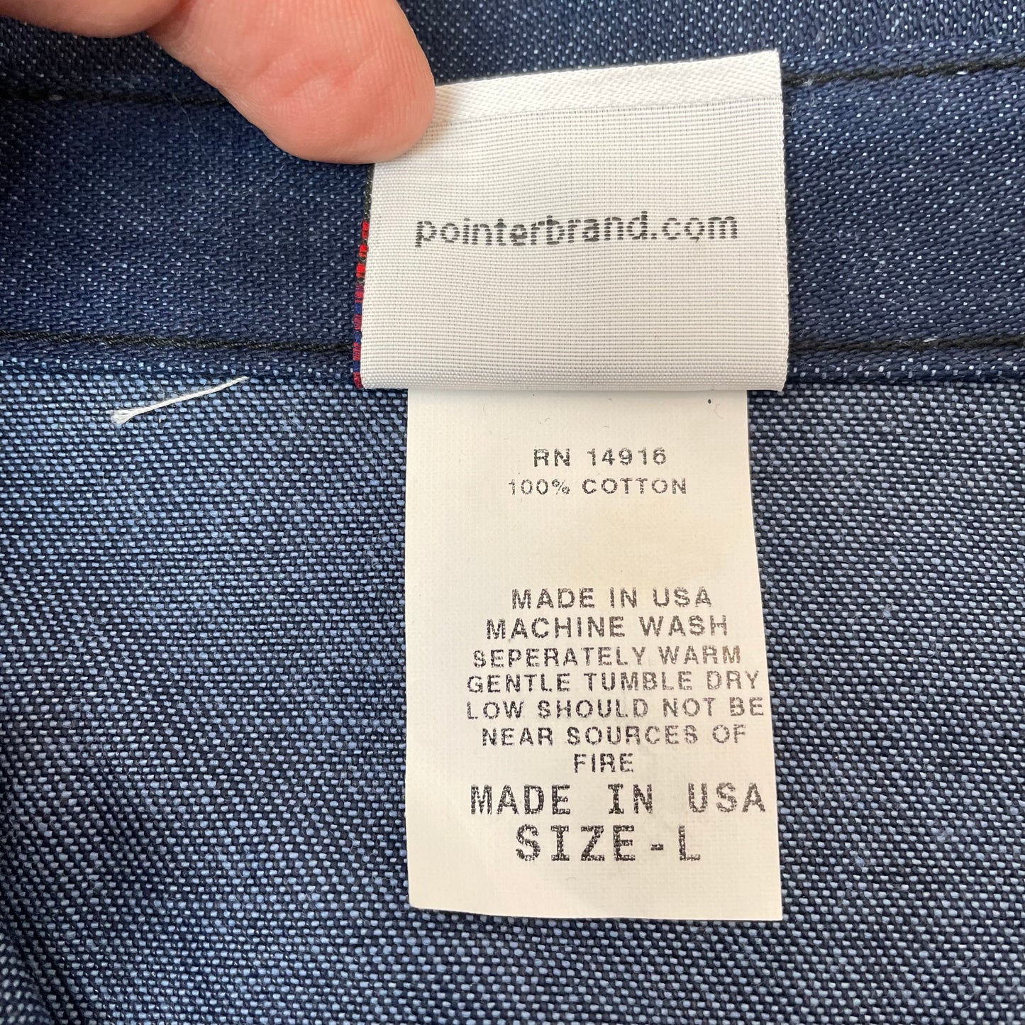 (XL) Pointer Brand US Work Chore Denim Jacket Navy blau Lot 45