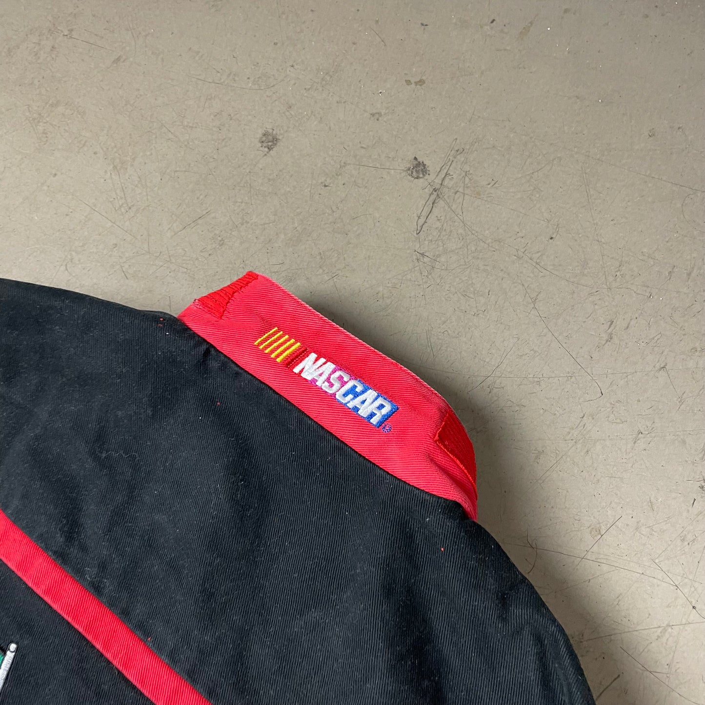 (L) Vintage Nascar Chevrolet Racing Jacke schwarz rot