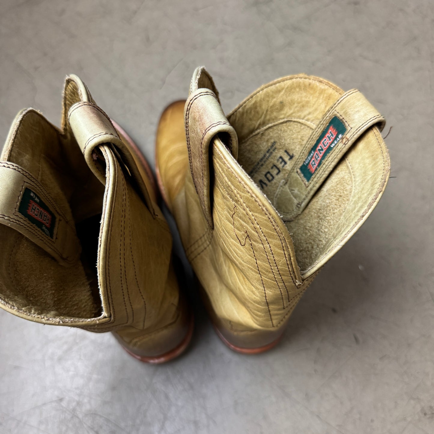 (42) Tecovas Ranch Wear Cowboy Boots Lederstiefel Camel Braun US9