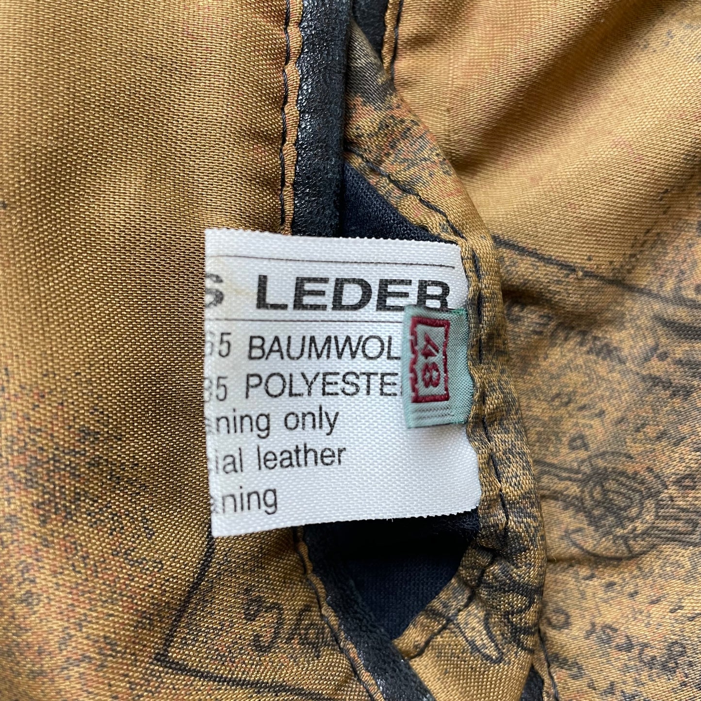 (M) Faded Repaired Vintage Leder Bomberjacke 48