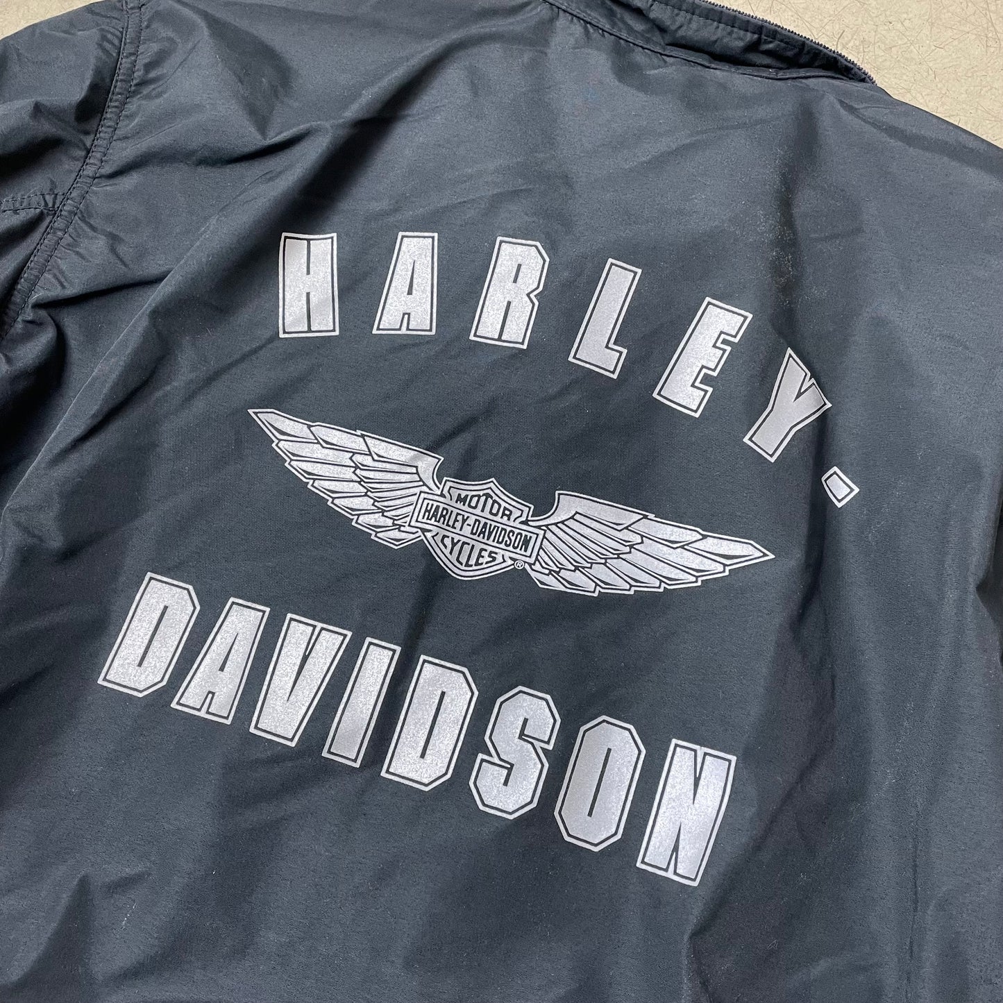 (M) Vintage Harley Davidson Harrington Jacket schwarz