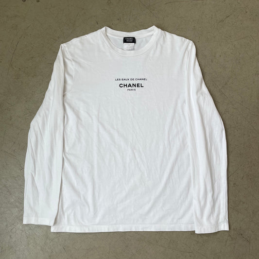 (M) Chanel Uniforms Logo Longsleeve schwarz weiß