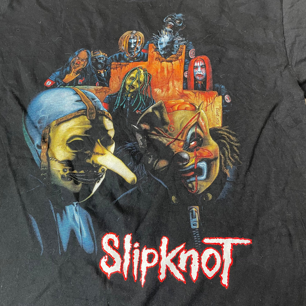 (L) Slipknot Band Tshirt schwarz rot