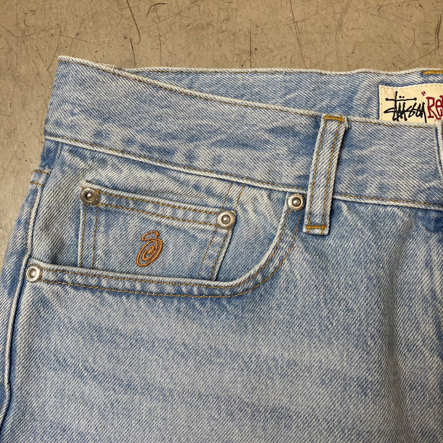 (M) Stüssy Jeanshose Denim straight cut hellblau W30