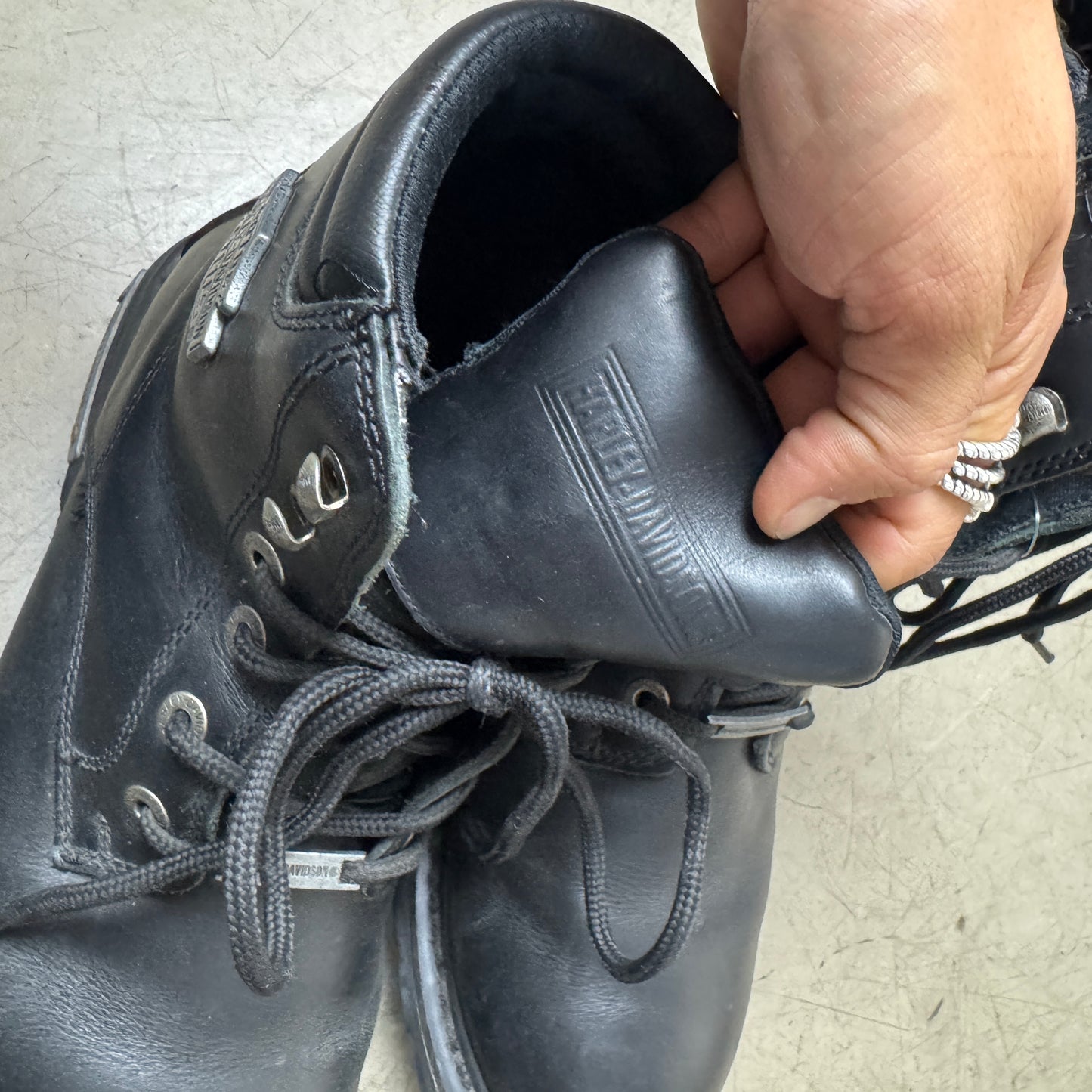 (44) Harley Davidson Echtleder Biker Boots