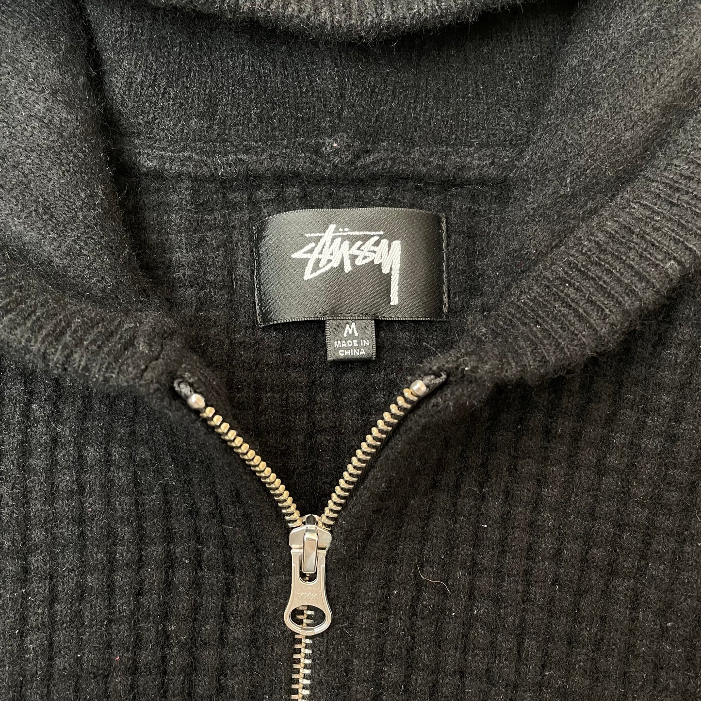 (M) Stüssy Knitted Zip Hoodie Strick schwarz
