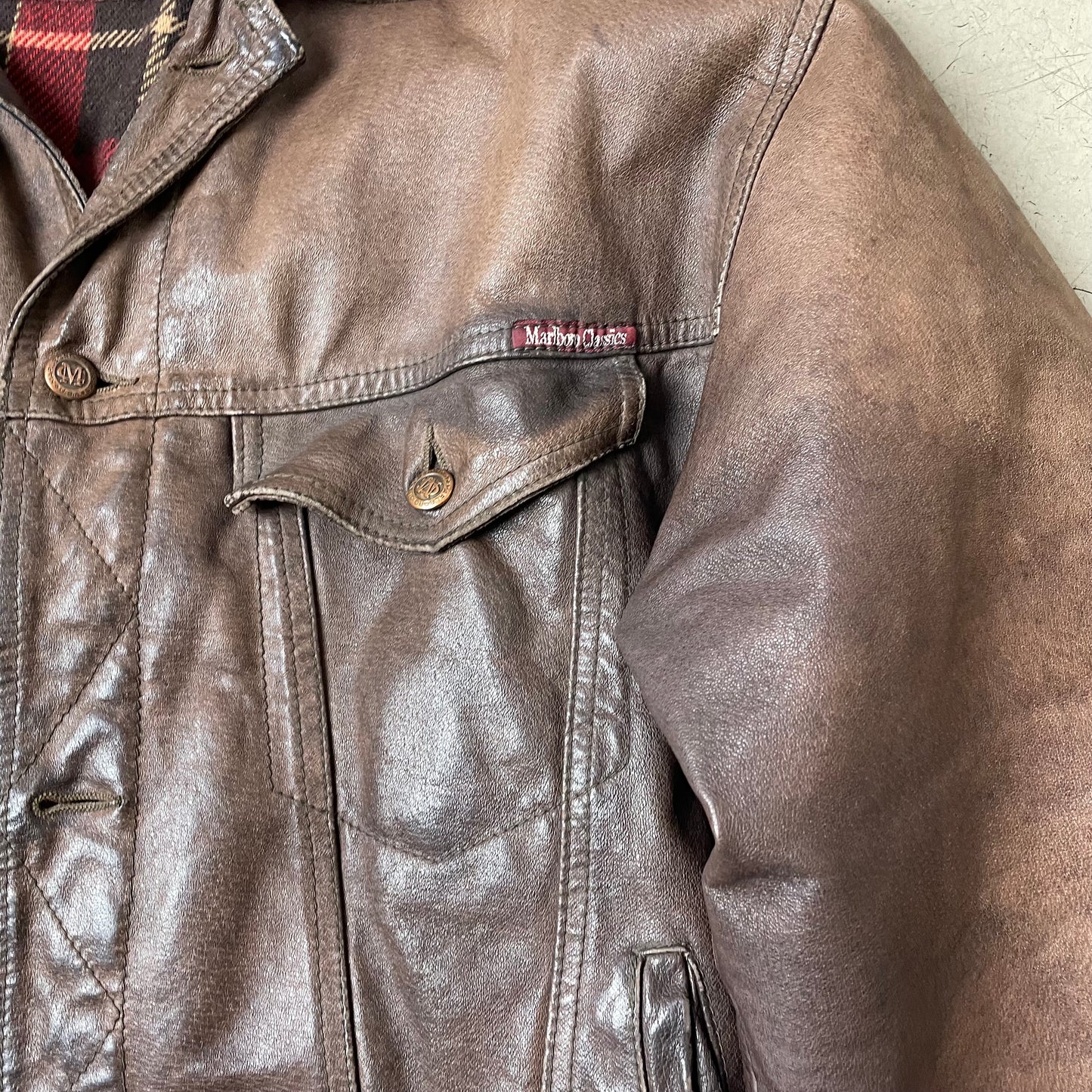 (XL-XXL) Marlboro Classics Lederjacke braun