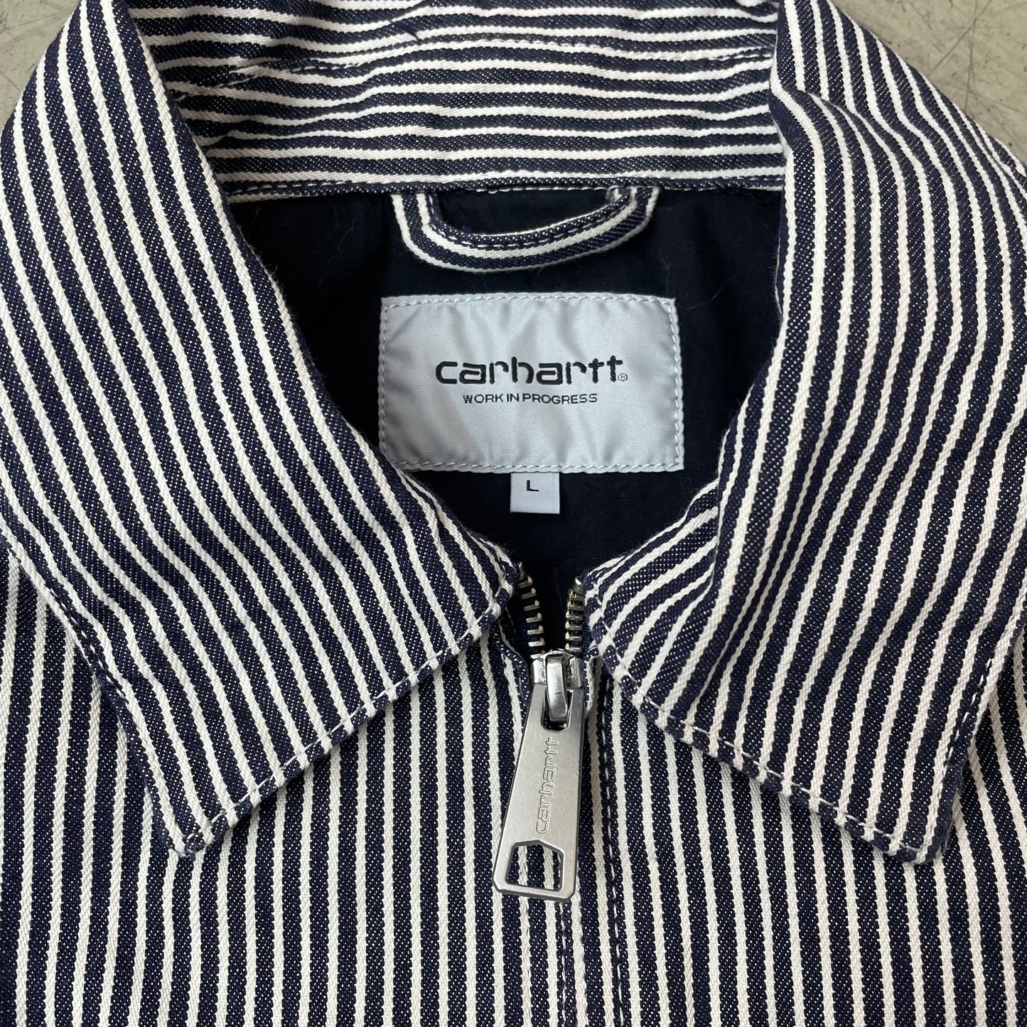(L-XL) Carhartt Workwear Jacket Pin Striped