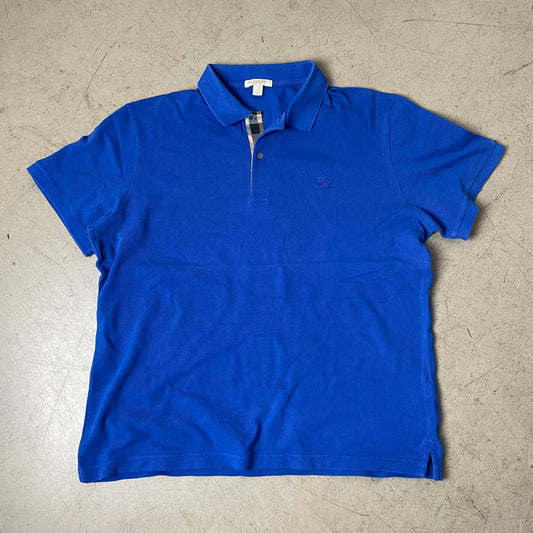 (XL) Burberry Polo Tshirt blau Logo Stick