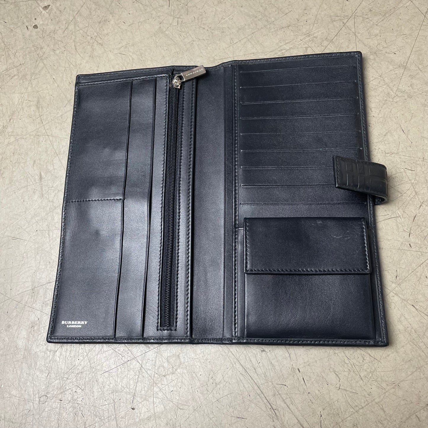 Burberry London Leder Geldbeutel schwarz