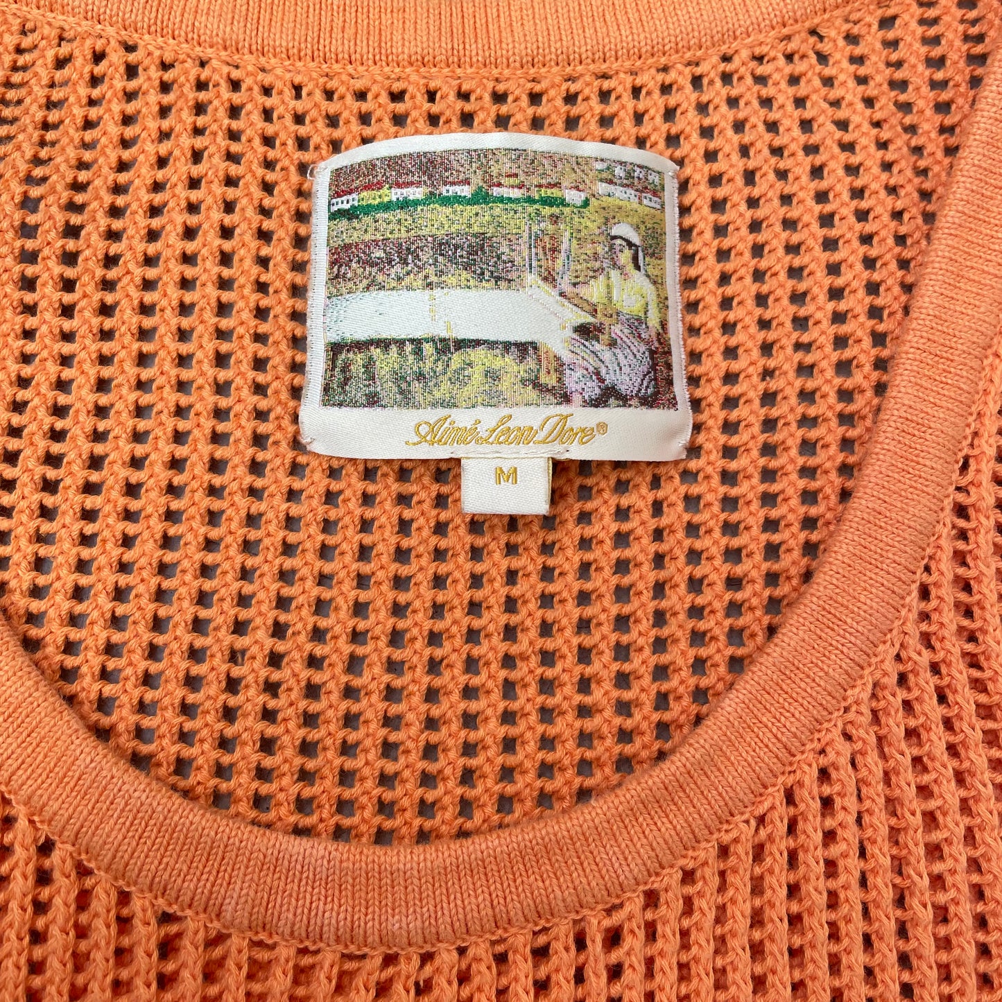 (M) Aime Leon Dore Knitted Top Tanktop Shirt Orange