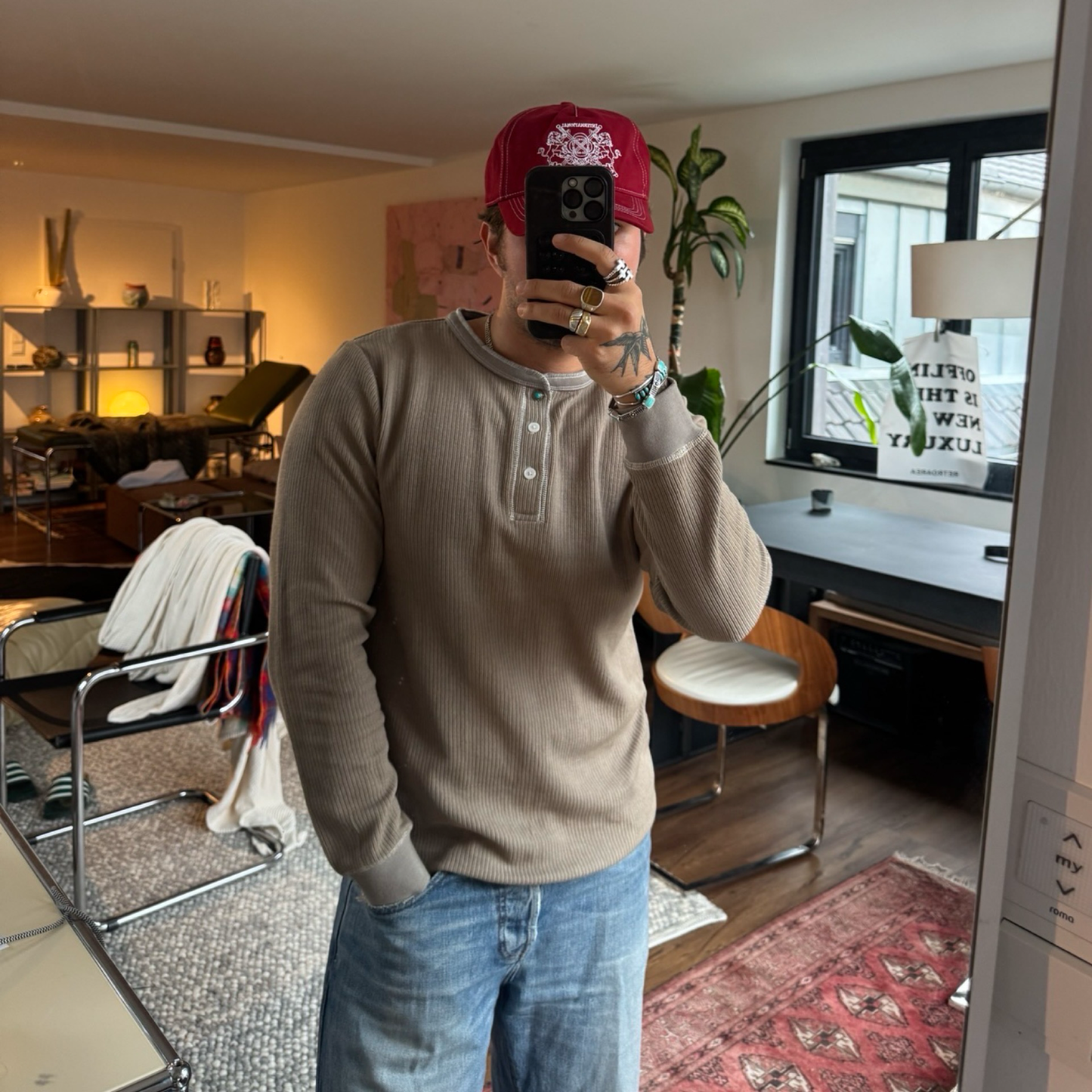 COFFEE HENLEY LONGSLEEVE