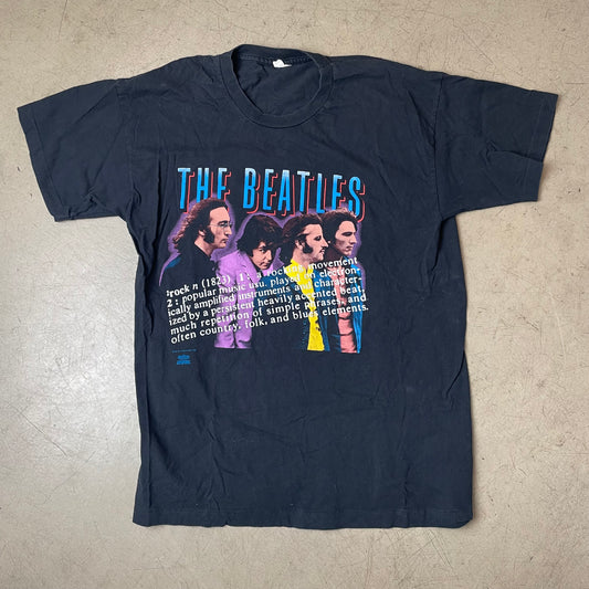 (XL) Vintage Single Stitch The Beatles Apple Corps Limited Band Tshirt schwarz