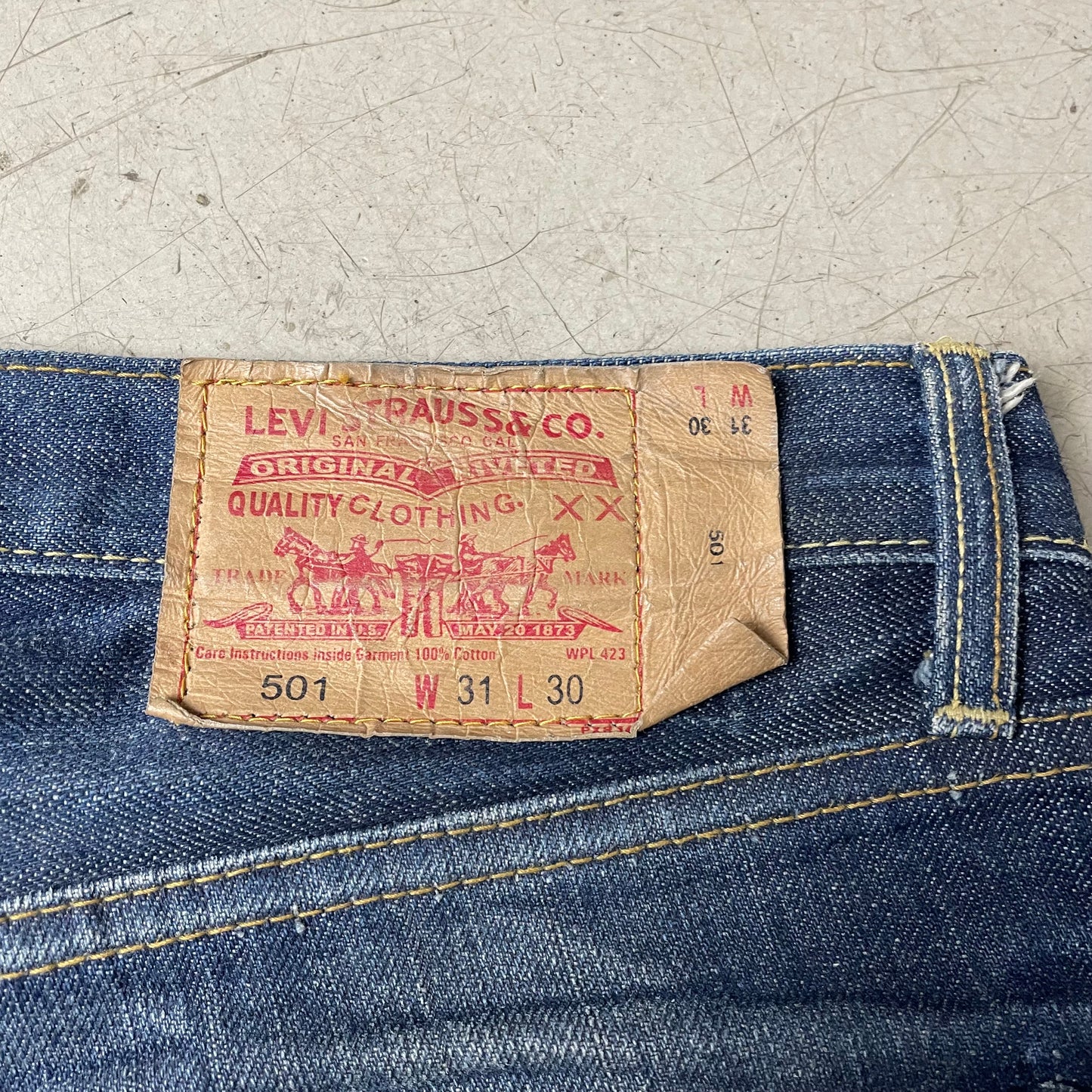 (M) Vintage 1993 Levi’s Big E Selvedge Selvage Jeanshose faded Blue W31/L30