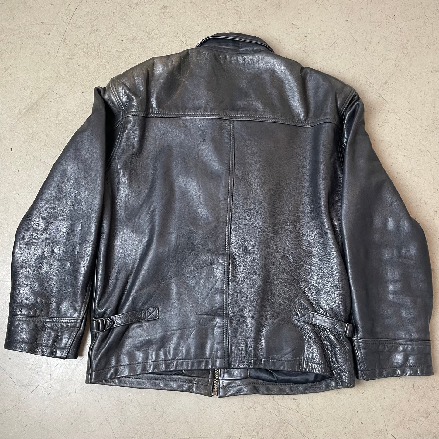(L) Vintage Bomber Lederjacke faded black