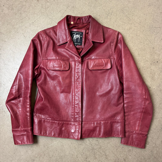 (WMN M) Gipsy Burgundy Lederjacke