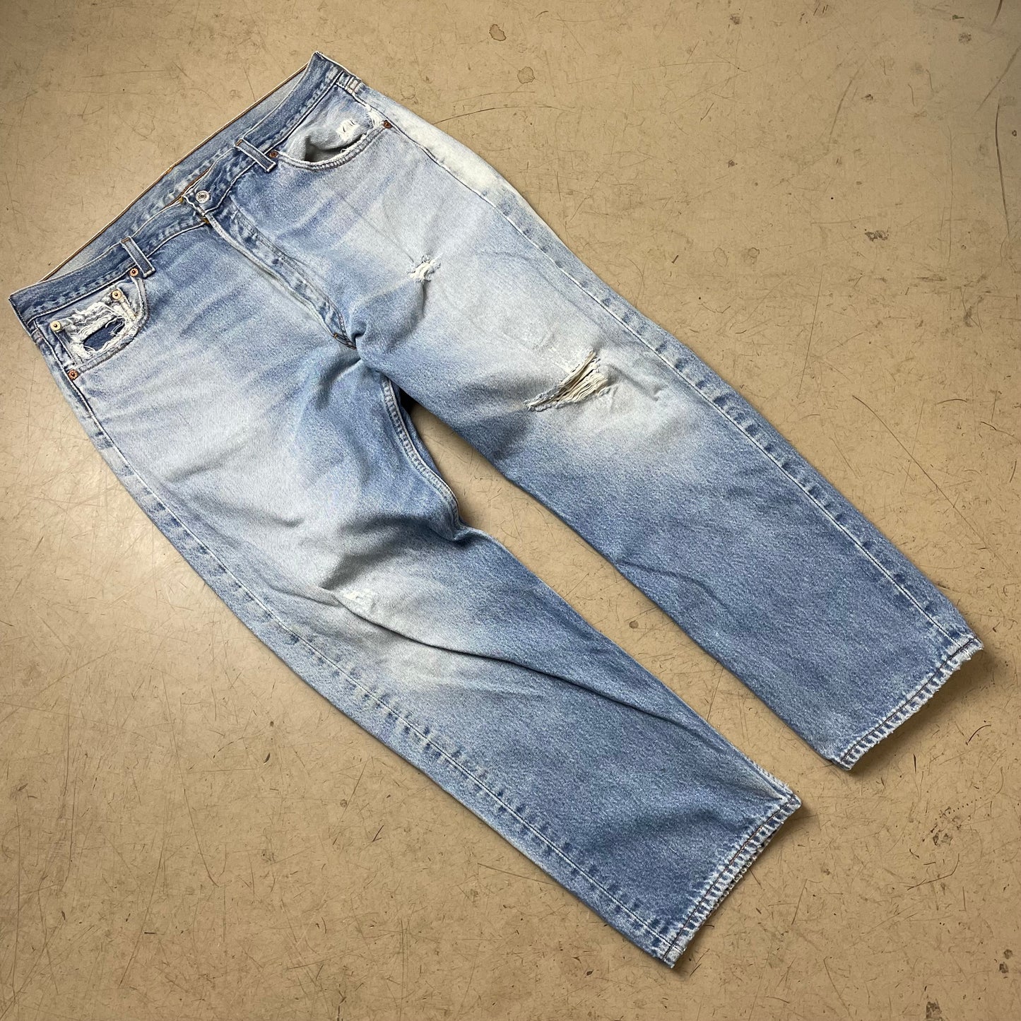 (L-XL) 1998 Levi’s 501 Jeanshose faded hellblau W38L31