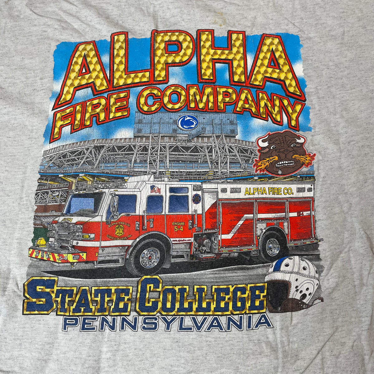 Alpha Fire Device Icon (XL) Alpha Fire Company State College Pennsylvania grau – RETROAREA