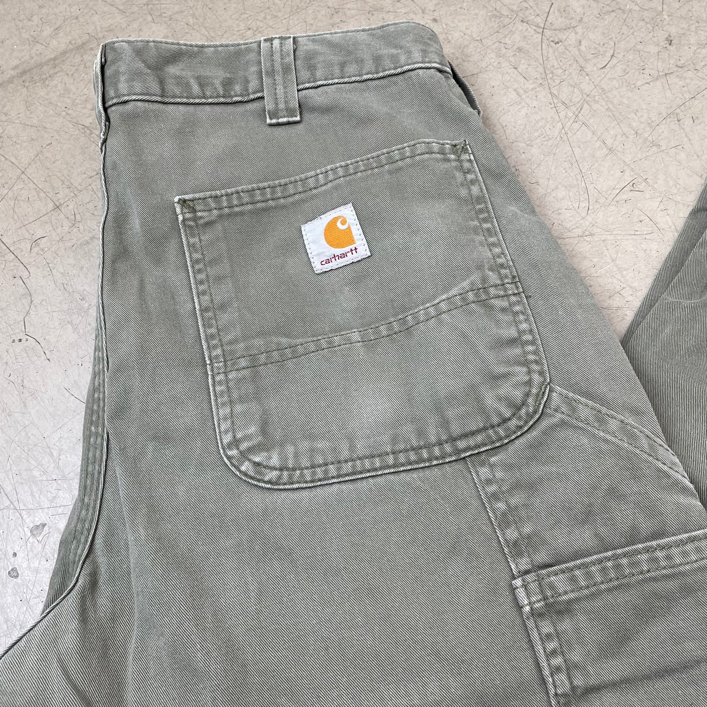 (M) Carhartt Workwear Carpenter Pants olivgrün W32L30