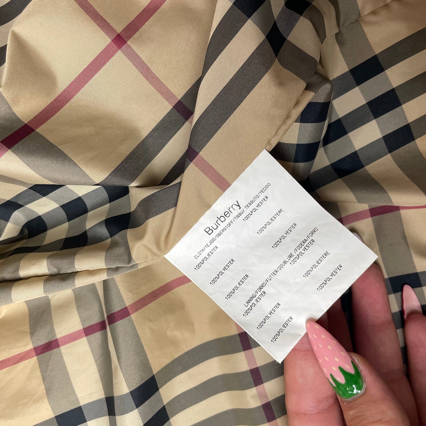 (M) Burberry London Steppweste braun beige kariert 50