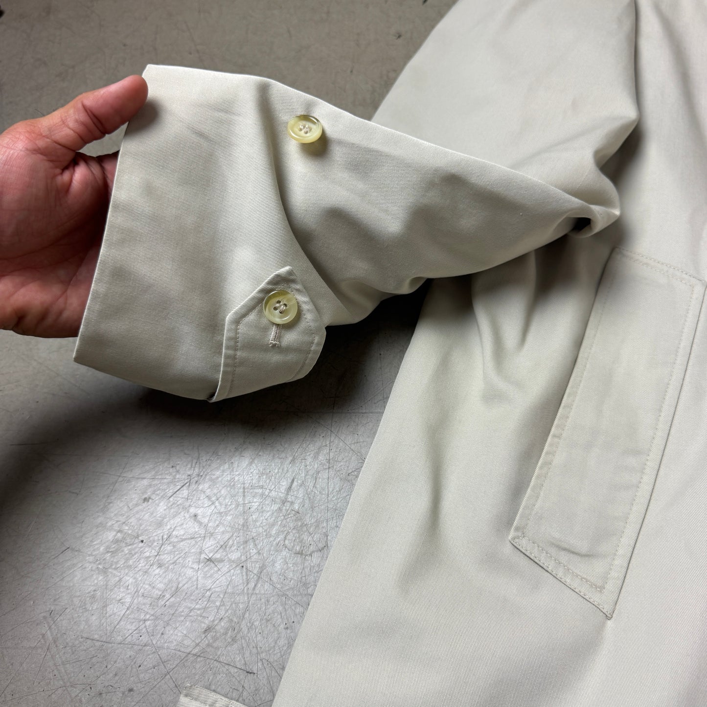 (XL) Vintage Burberry Trench Coat beige Creme Mantel