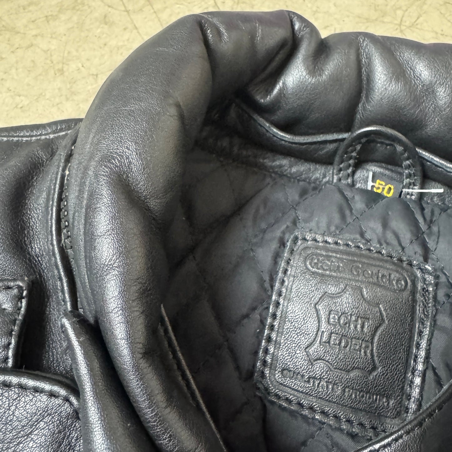 (M-L) Front Pocket Biker Lederjacke