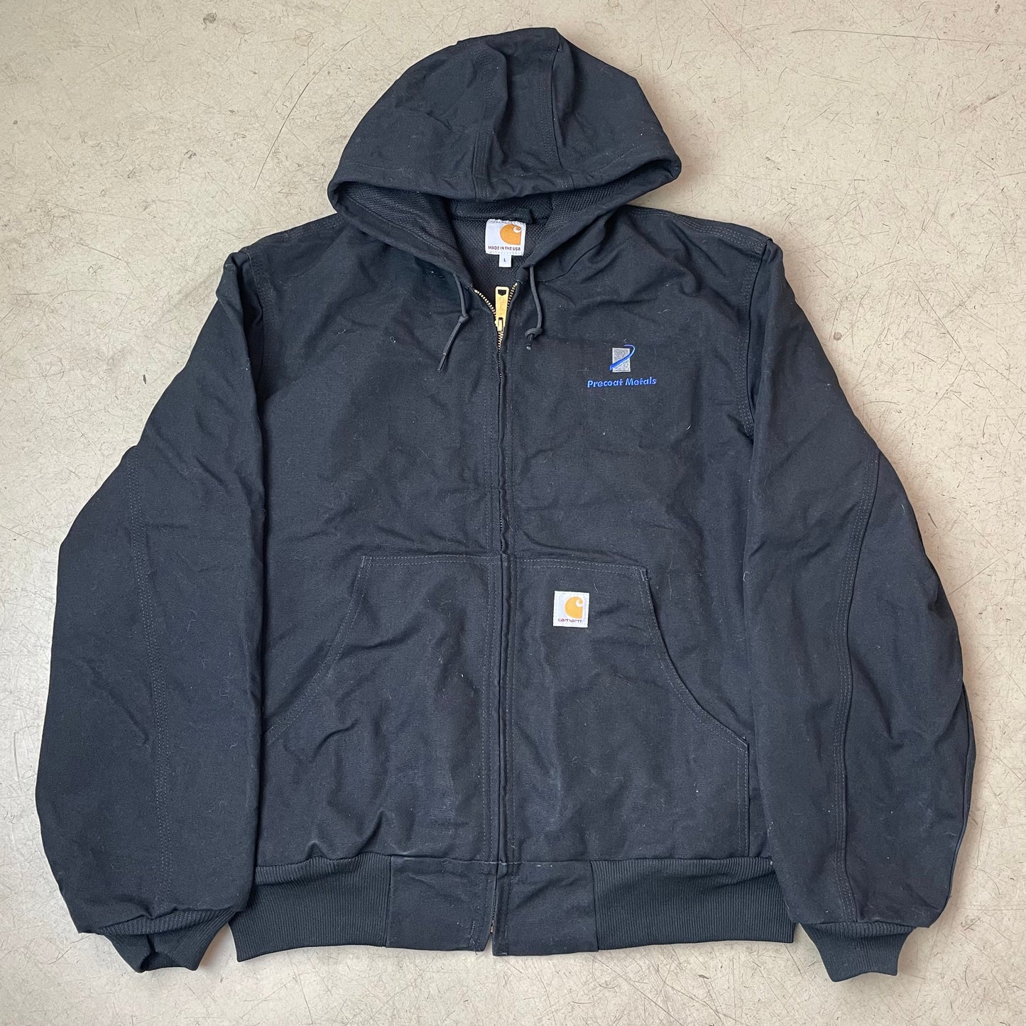 (L) Carhartt Active Hooded Jacket schwarz Made in USA