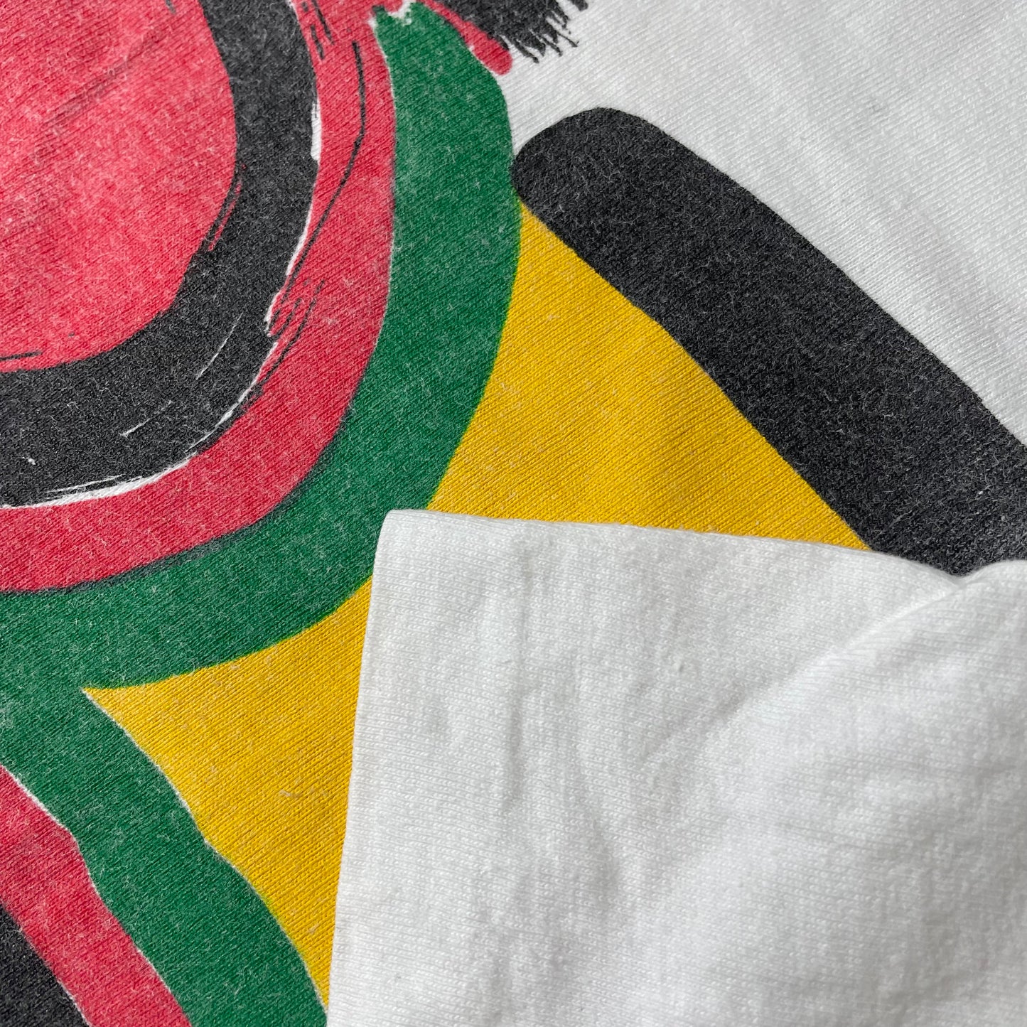 (XL) 1990s St Barth Print Souvenir Tshirt weiß Single Stitch