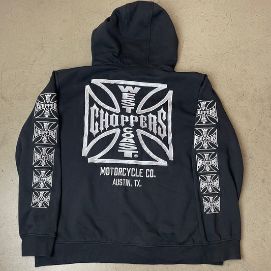 (XXL) Rare West Coast Choppers Zip Hoodie Biker schwarz