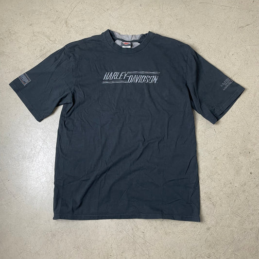 (XL) Harley Davidson Logo Stick Tshirt schwarz grau