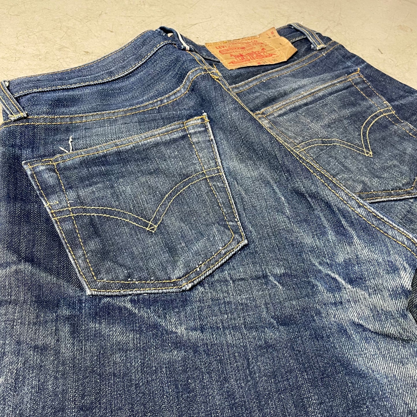 (M) Vintage 1993 Levi’s Big E Selvedge Selvage Jeanshose faded Blue W31/L30