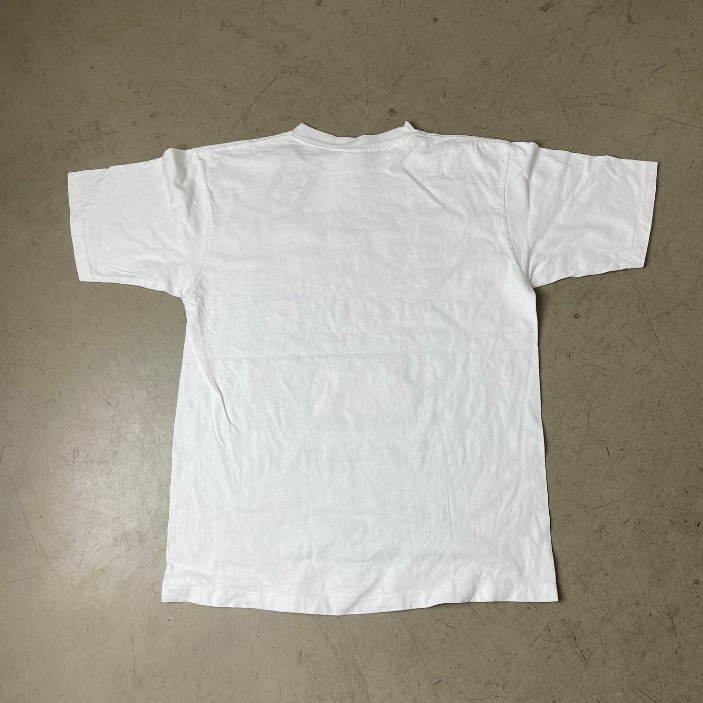 (XL) 1990s St Barth Print Souvenir Tshirt weiß Single Stitch