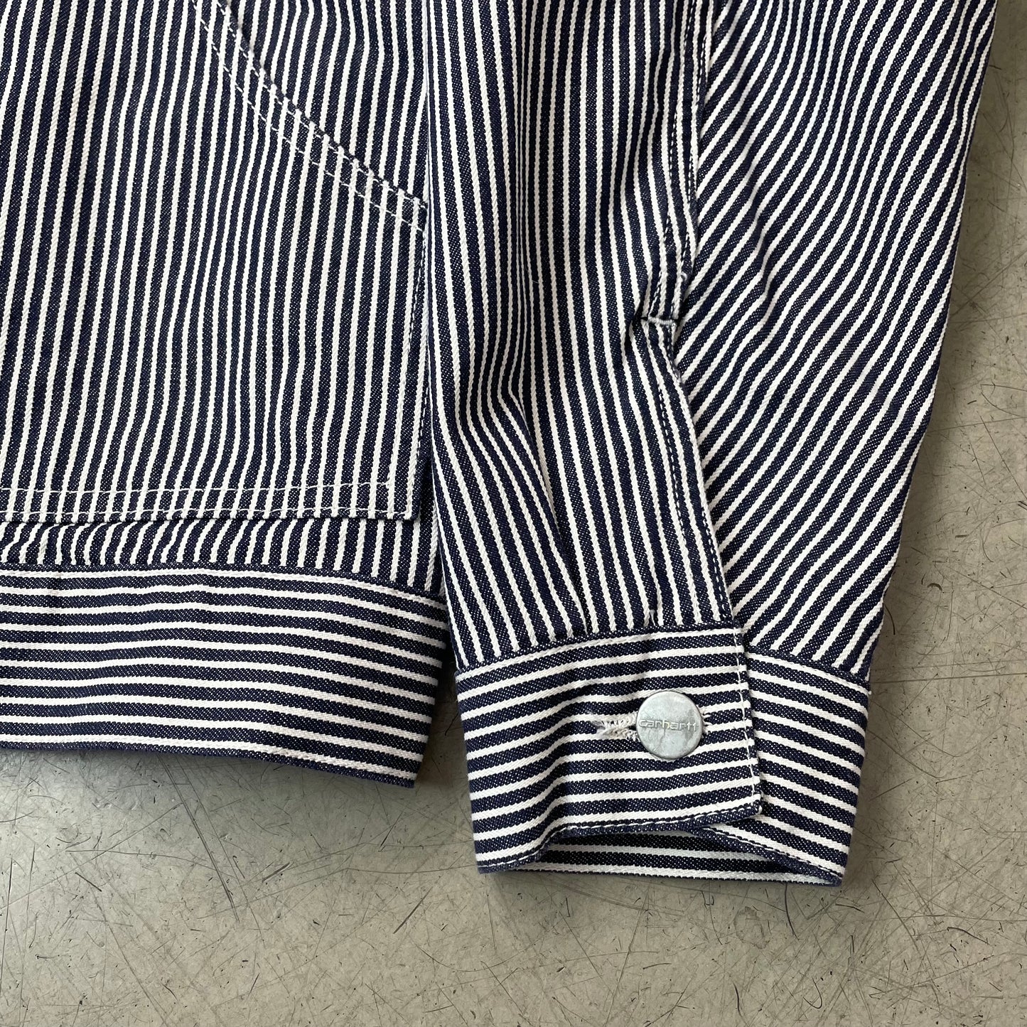 (L-XL) Carhartt Workwear Jacket Pin Striped