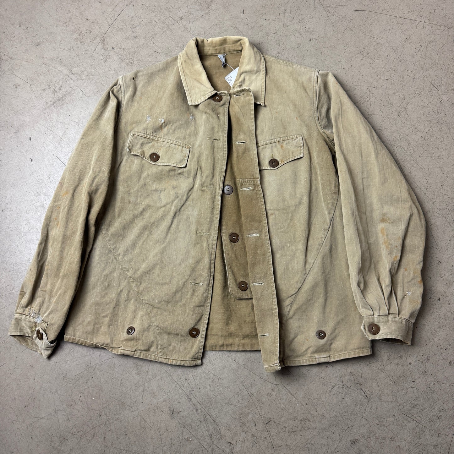 (M) Rare 1960s DDR Repaired Work Shirt